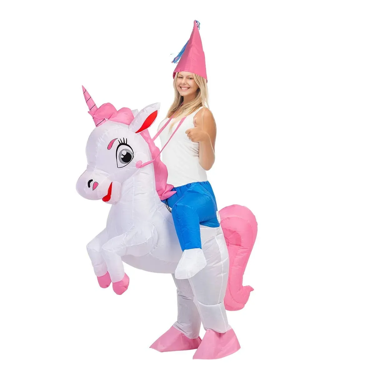 Adult Inflatable Ride-On Unicorn Costume (2-Pack)